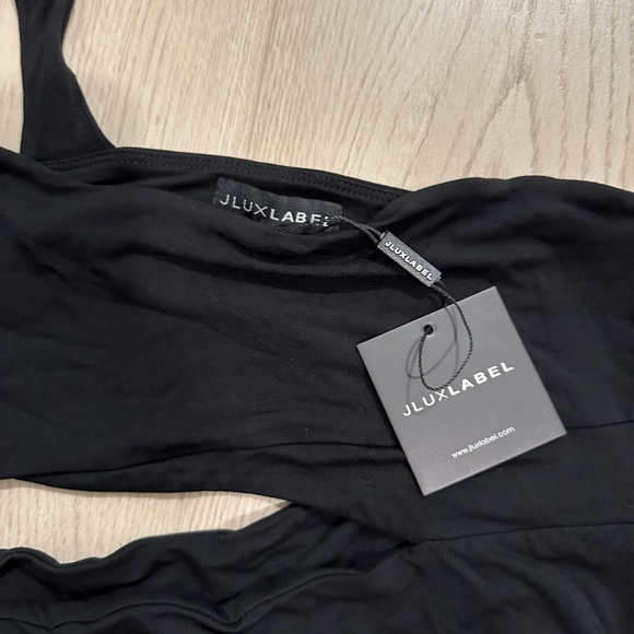 JLUX label pull me closer black bodysuit size S brand new - Picture 5 of 5